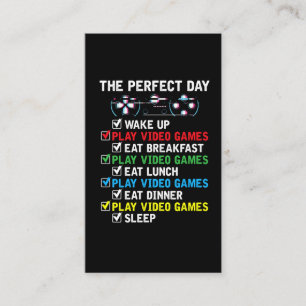 Video Gaming Kids Funny Gamer Visitenkarte