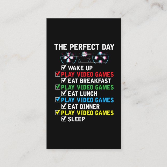 Video Gaming Kids Funny Gamer Visitenkarte (Vorderseite)