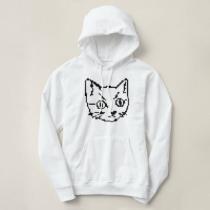 VIDEO KITTY CAT PIXEL ART KAPUZENPULLI HOODIE