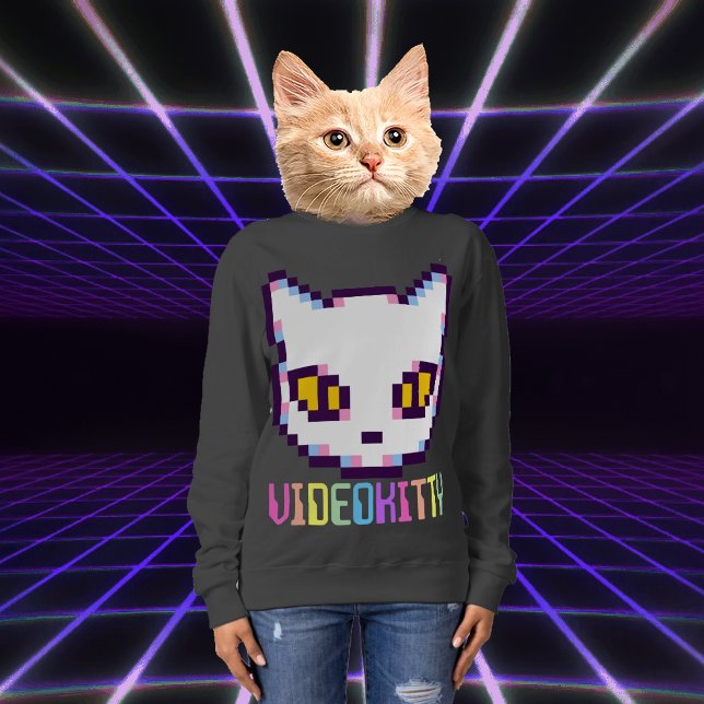 VIDEO KITTY CAT PIXEL ART SWEATSHIRT (Von Creator hochgeladen)