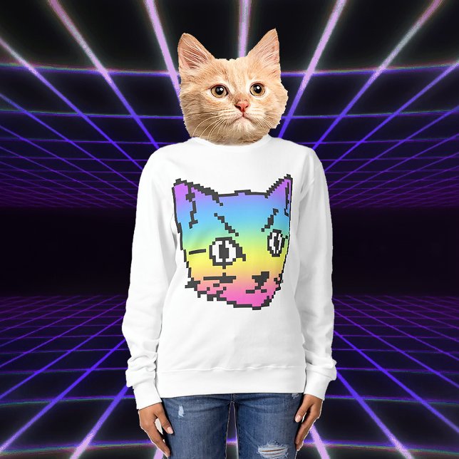 VIDEO KITTY CAT PIXEL ART SWEATSHIRT (Von Creator hochgeladen)