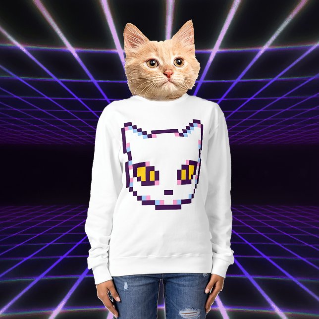 VIDEO KITTY CAT PIXEL ART SWEATSHIRT -> VIDEO KITT (Von Creator hochgeladen)