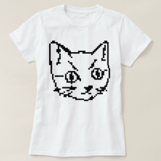 VIDEO KITTY CAT PIXEL ART T - SHIRT