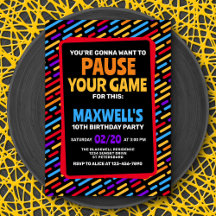 Video Pause Ihr Spiel Geburtstag Einladung