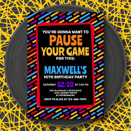 Video Pause Ihr Spiel Geburtstag Einladung