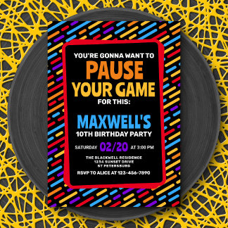 Video Pause Ihr Spiel Geburtstag Einladung