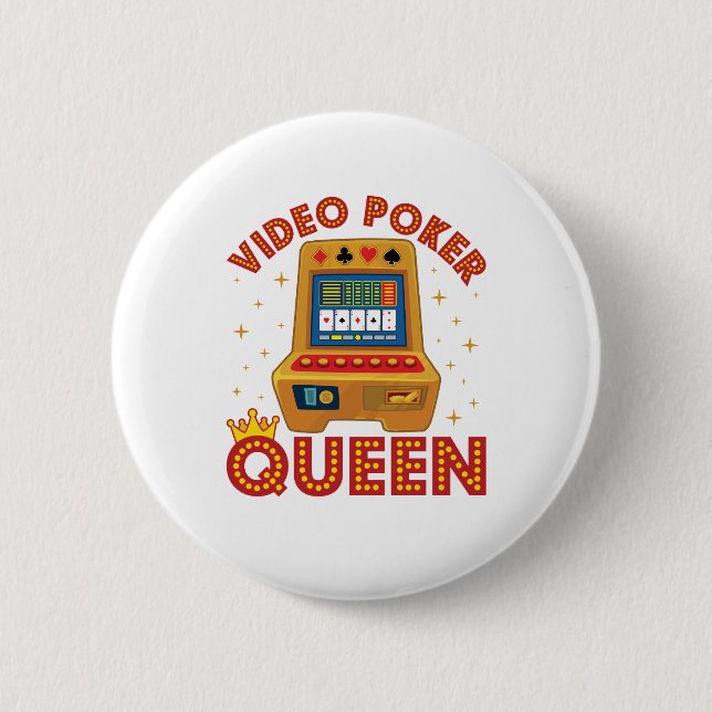 Video Poker Queen Button (Vorderseite)
