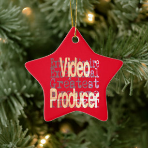 Video Producer Extraordinaire Keramik Ornament