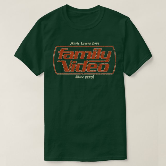 Video Rental Movie Lovers Liebe Familienvideo 1978 T-Shirt (Design vorne)