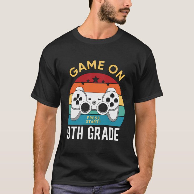 Video-Spiel auf 9. Gamer zurück zu School Boys Kin T-Shirt (Vorderseite)