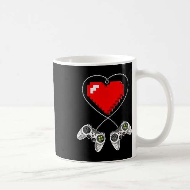 Video-Spiel-Controller-Herz-Gamer-Geschenkboten Kaffeetasse (Rechts)