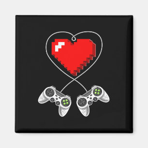 Video-Spiel-Controller-Herz-Gamer-Geschenkgutschei Magnet