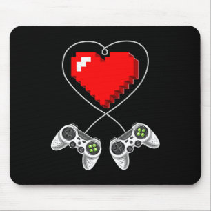 Video-Spiel-Controller-Herz-Gamer-Geschenkgutschei Mousepad