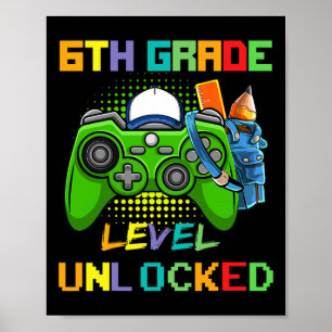 Video-Spiel der 6. Stufe wieder in die Schule Poster