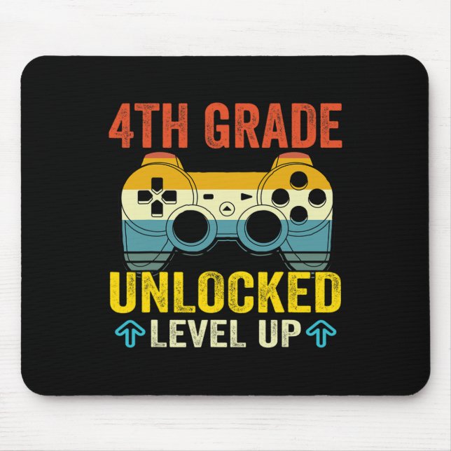 Video-Spiel mit ungesichertem Level-Up-Niveau zurü Mousepad (Vorne)