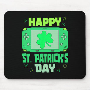 Video-Spiele-Gamer Shamrock Frohen St. Patrick's D Mousepad