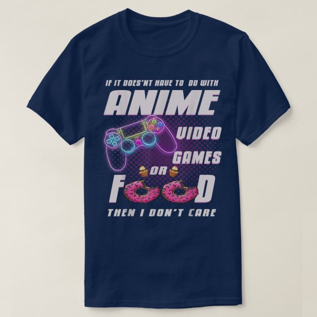 Video-Spiele oder Donat, sonst kümmere ich mich ni T-Shirt (Design vorne)