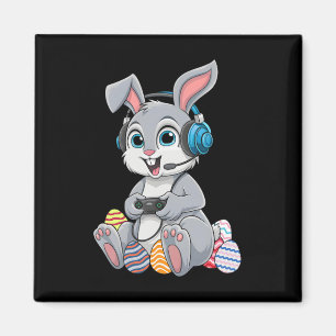 Video-Spieler-Hasen-Ei-Gaming-Jungen-Männer-Kinder Magnet