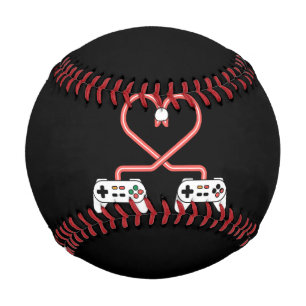 Video-Spieler Valentinstag mit Controllern Herz  Baseball