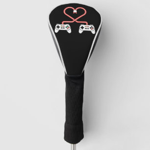 Video-Spieler Valentinstag mit Controllern Herz Golf Headcover
