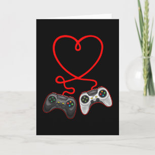 Video-Spieler Valentinstag mit Controllern Herz Karte