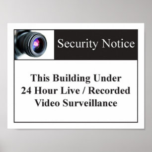 Video Surveillance Sign Poster
