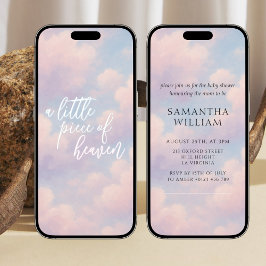 Video zum Download von Heaven Baby Shower Einladung