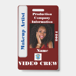 Videocrew-Abzeichen Ausweis
