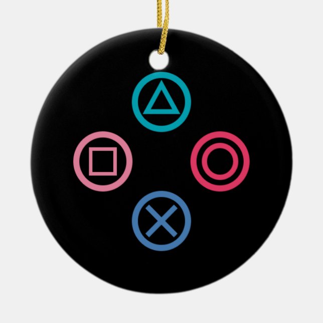 Videogame Button Pad Keramik Ornament (Vorne)