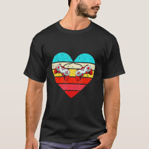 Videogame Controller Herz Valentinstag Retro Ga T-Shirt
