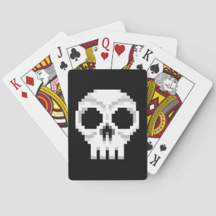 Videogame Death Skull - Pixel Art Spielkarten