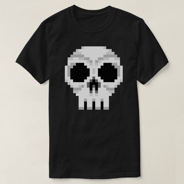 Videogame Death Skull - Pixel Art T-Shirt (Design vorne)
