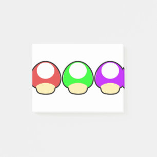 Videogame-Pilze Post-it Klebezettel