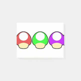 Videogame-Pilze Post-it Klebezettel