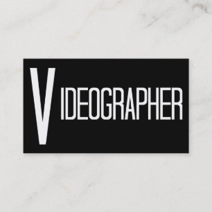 Videografin Black Simple Business Card Visitenkarte