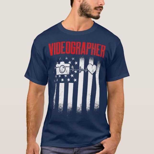Videographer Info Videografie Filmmaker Geschenk T-Shirt (Vorderseite)