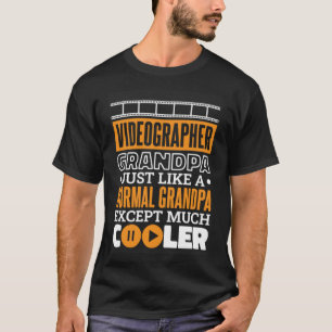 Videographer Opa Design für Videografie Großformat T-Shirt