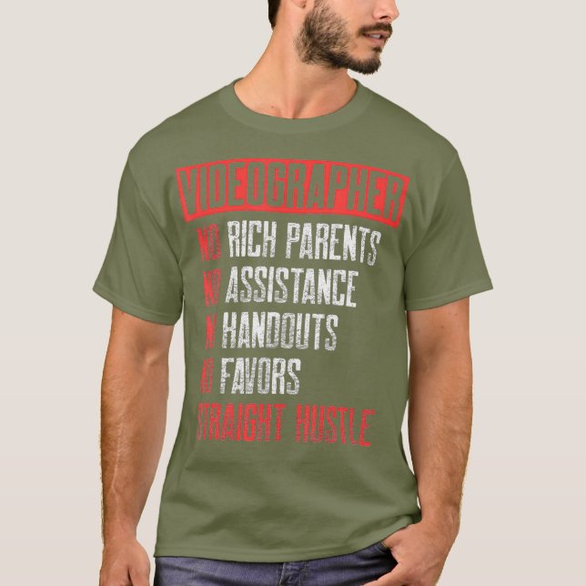 Videographer Rich Videographie Filmmaker Geschenk T-Shirt (Vorderseite)