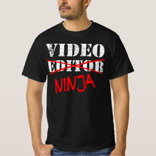 Videoherausgeber Ninja - Videographer und T-Shirt