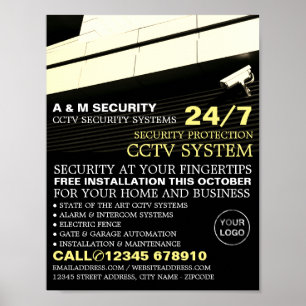 Videokamera, CCTV-Sicherheitswerbung Poster