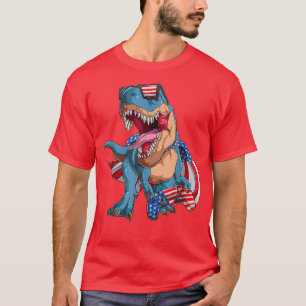 Videospiel 4. Juli Dinosaur Amerisaurus Gamerisau T-Shirt