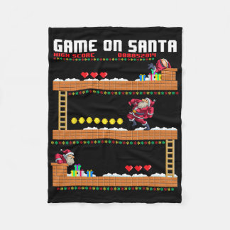 Videospiel auf Santa Ugly Weihnachts-Gamer Santa C Fleecedecke