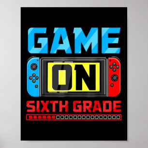 Videospiel auf Sechstklässler-Gamer Byck To School Poster