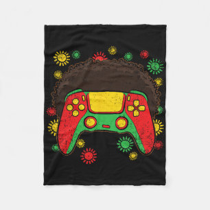 Videospiel-Controller Afro Black History Month Gam Fleecedecke