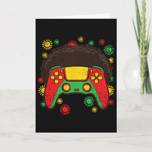 Videospiel-Controller Afro Black History Month Gam Karte