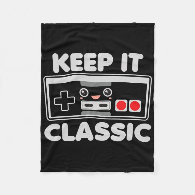 Videospiel-Controller Behalte es klickend Humor 80 Fleecedecke (Vorderseite)
