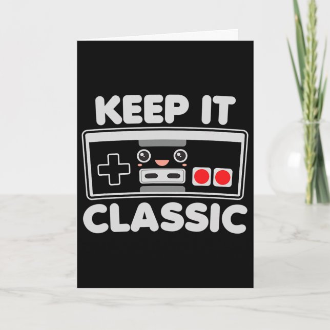 Videospiel-Controller Behalte es klickend Humor 80 Karte (Vorderseite)