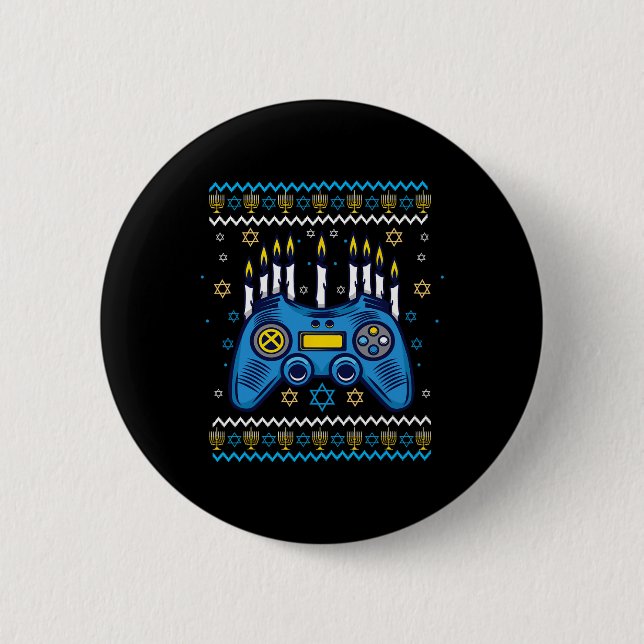 Videospiel-Controller Chanukka-Menora-Kerzen Jude Button (Vorderseite)