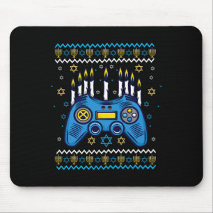Videospiel-Controller Chanukka-Menora-Kerzen Jude Mousepad
