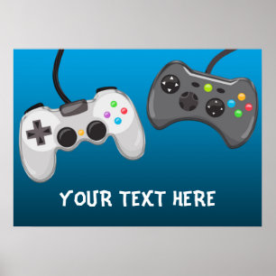 Videospiel-Controller-Geburtstagsbanner Poster